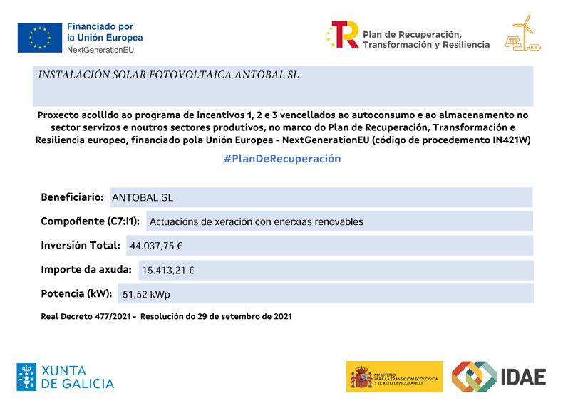 Instalación solar fotovoltáica